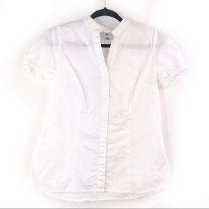 Worthington Basic White Hidden Button Down Top 434